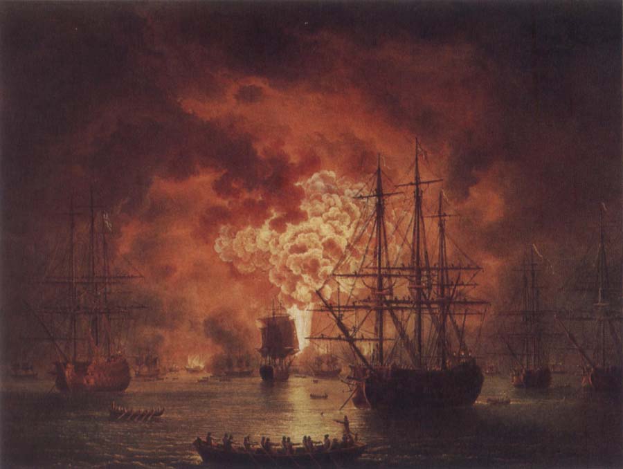 The Destruction of the Turkish Fleet in Chesme Harbour